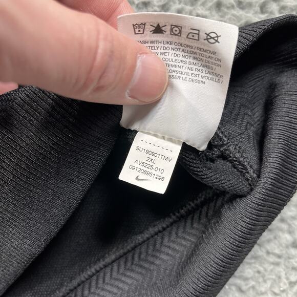 NIKE GOLF SWEATER VEST MENS 2XL BLACK RIBBED HEM POLYESTER SPANDEX STRETCH - Picture 6 of 10